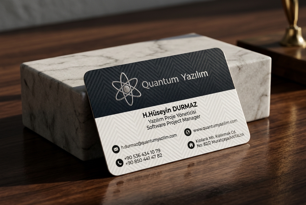 QUANTUM YAZILIM — Business Card & Brand Identity Design