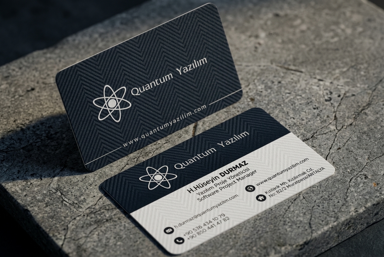 QUANTUM YAZILIM — Business Card & Brand Identity Design