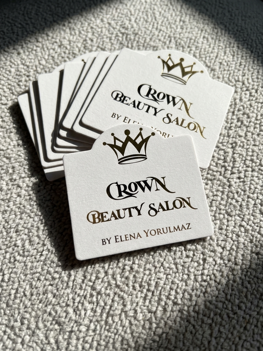 CROWN BEAUTY SALON — Business Card & Brand Identity Design