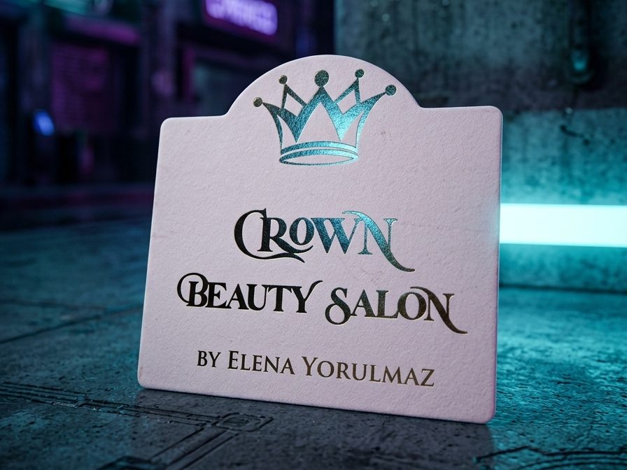 CROWN BEAUTY SALON — Business Card & Brand Identity Design